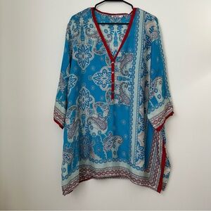 Johnny Was Silk Colorful top - great resort wear